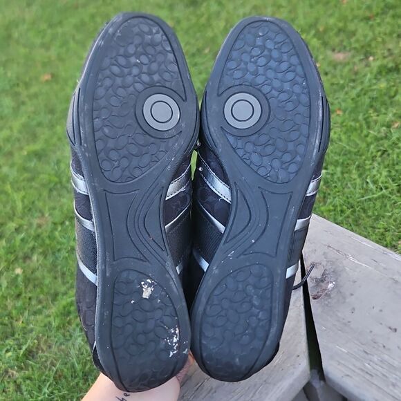 Coach Remonna Sneakers Black Signature Jacquard Size 8 - Picture 6 of 6